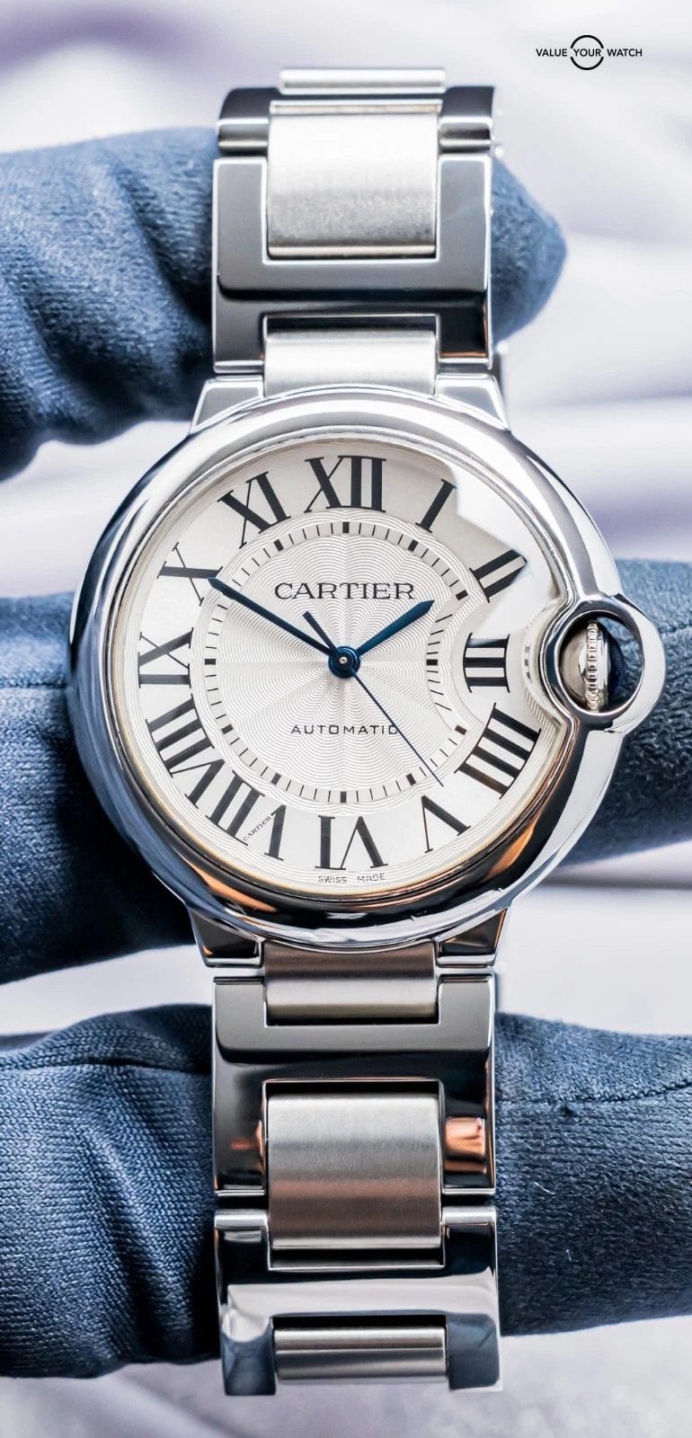 Cartier Ballon Bleu 36 mm Automatic Silver Dial Steel Bracelet Roman W6920046 - Image 18