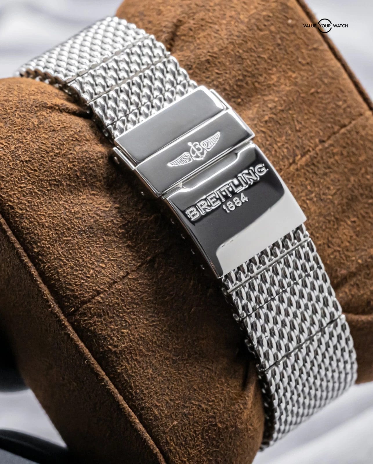 Breitling Transocean Chronograph 43mm B01 Box WARRANTY Mesh Bracelet AB0152 - Image 2