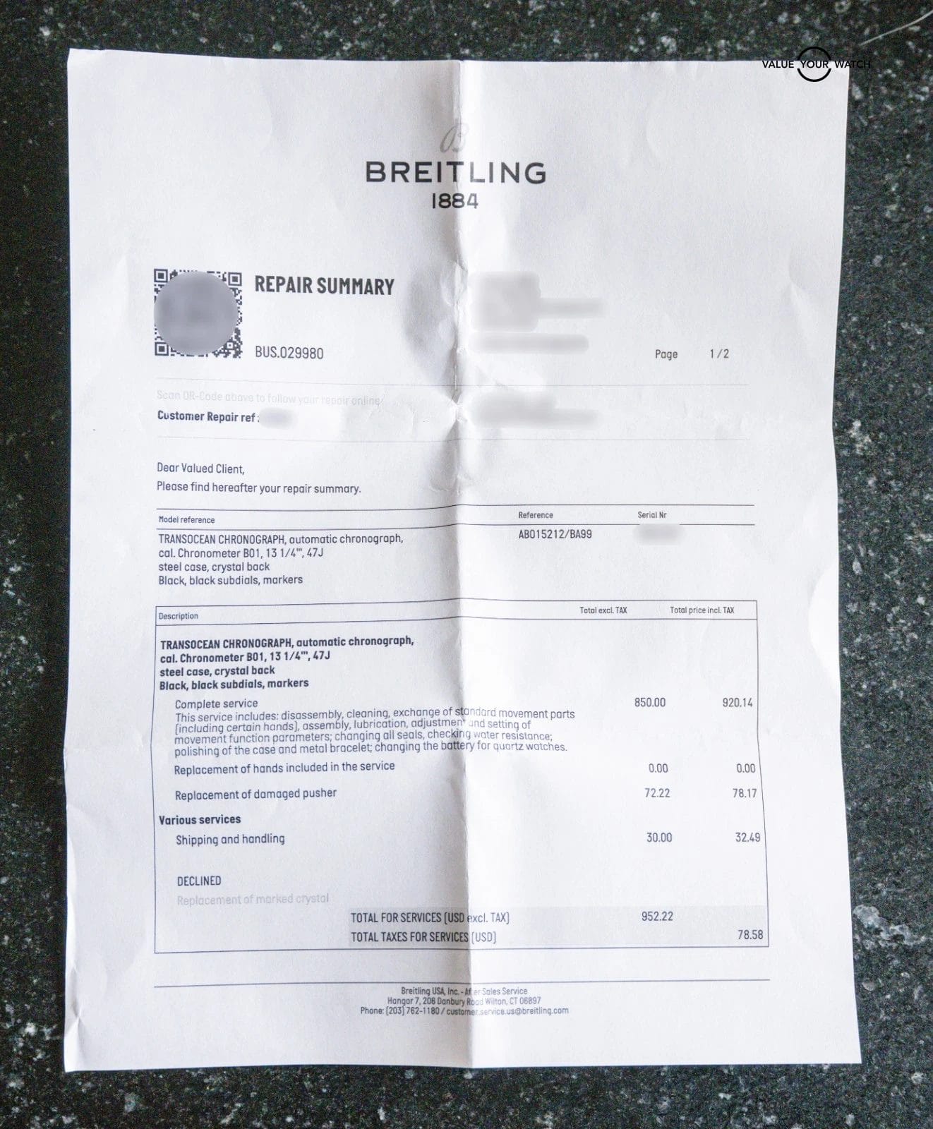 Breitling Transocean Chronograph 43mm B01 Box WARRANTY Mesh Bracelet AB0152 - Image 15