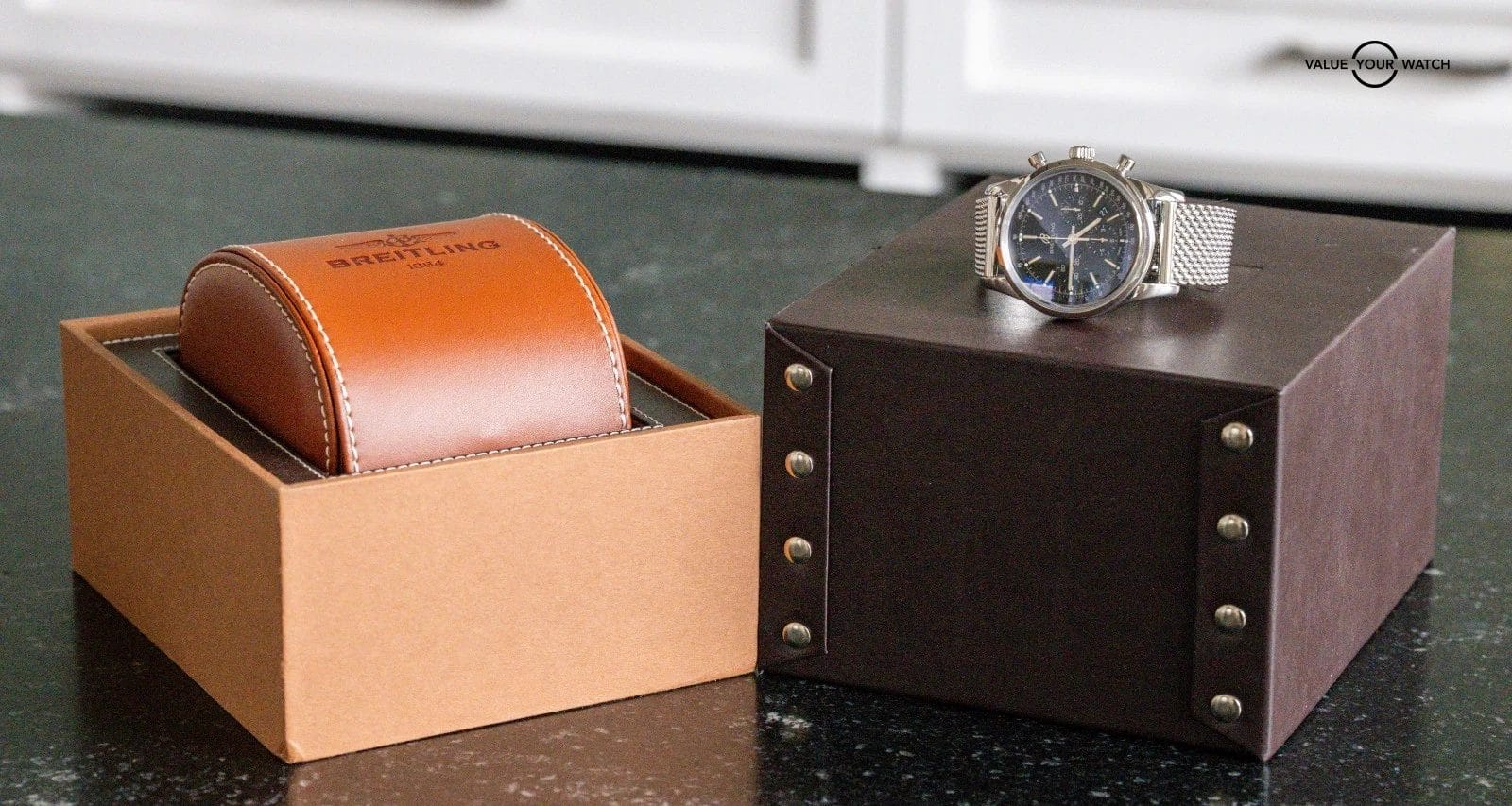 Breitling Transocean Chronograph 43mm B01 Box WARRANTY Mesh Bracelet AB0152 - Image 16