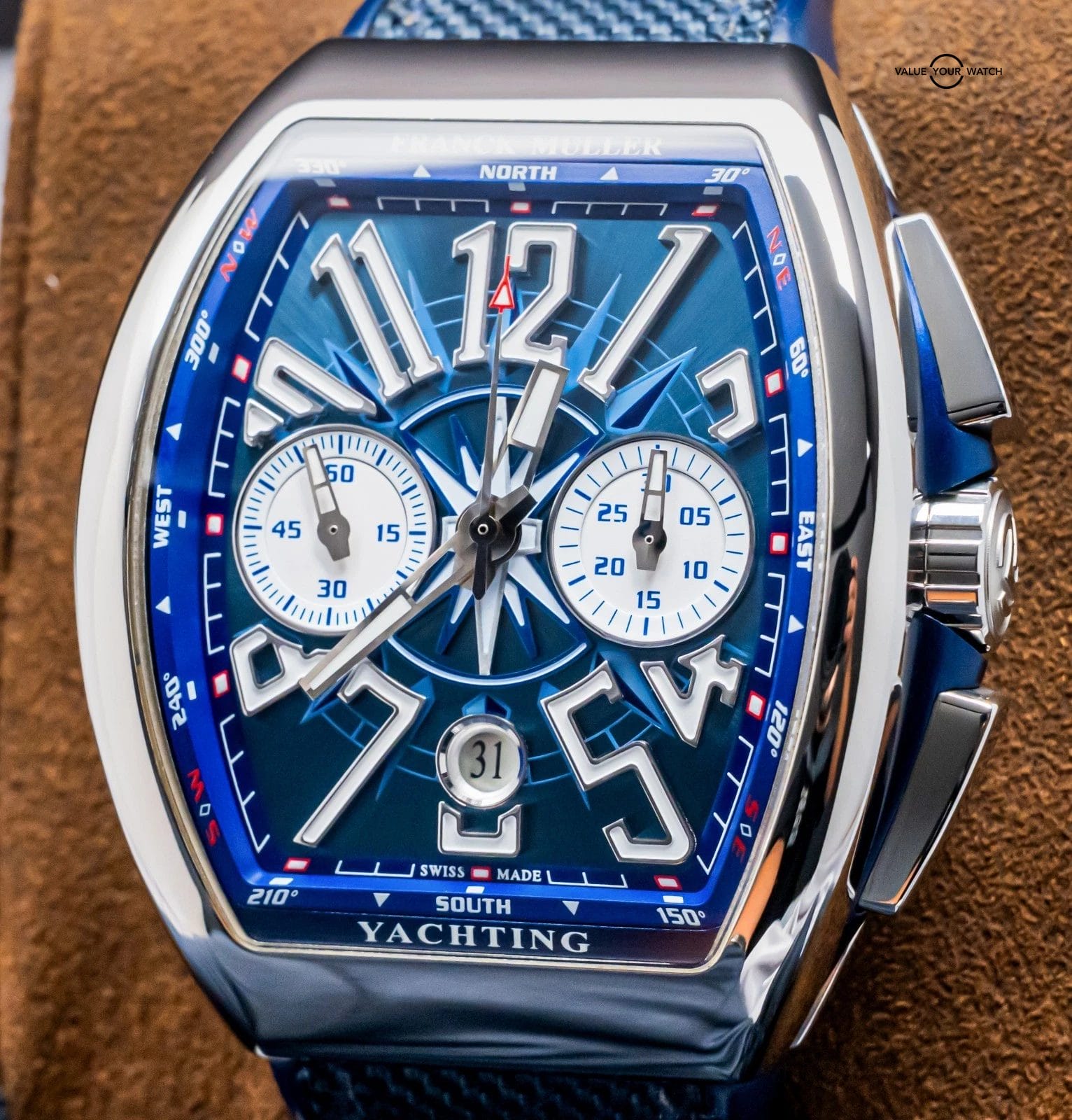 Franck Muller Vanguard Yachting Chrono 45mm Complete V45 CC DT YACHTING AC BL - Image 12