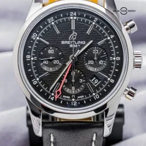 Breitling Transocean Chronograph GMT 43mm Limited $9K MSRP Complete AB0451