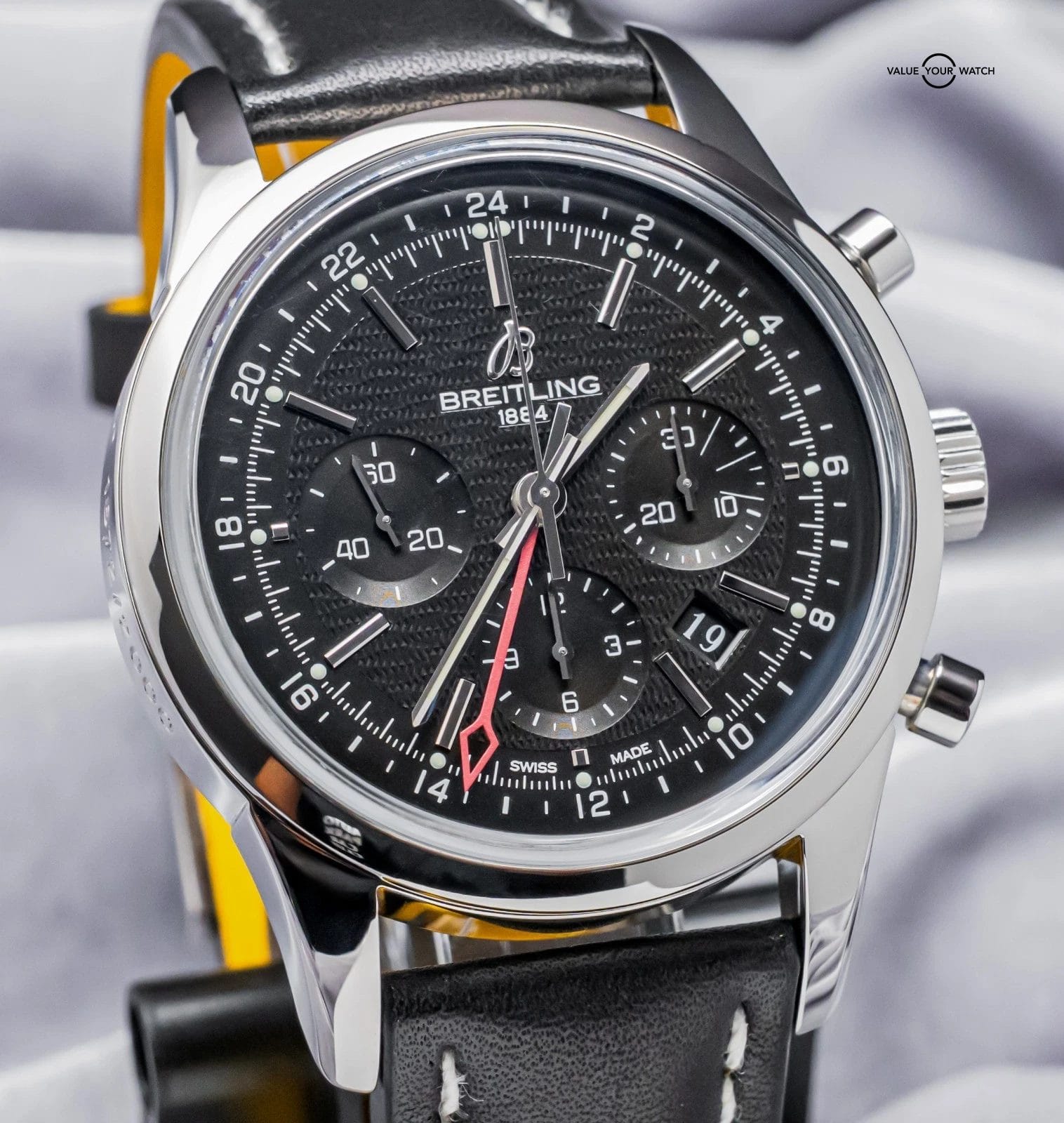 Breitling Transocean Chronograph GMT 43mm Limited $9K MSRP Complete AB0451 - Image 9