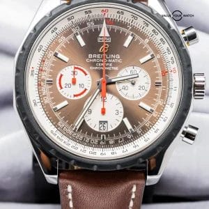 Breitling Chrono-Matic 49mm WARRANTY Box SERVICED Bronze Leather A14360