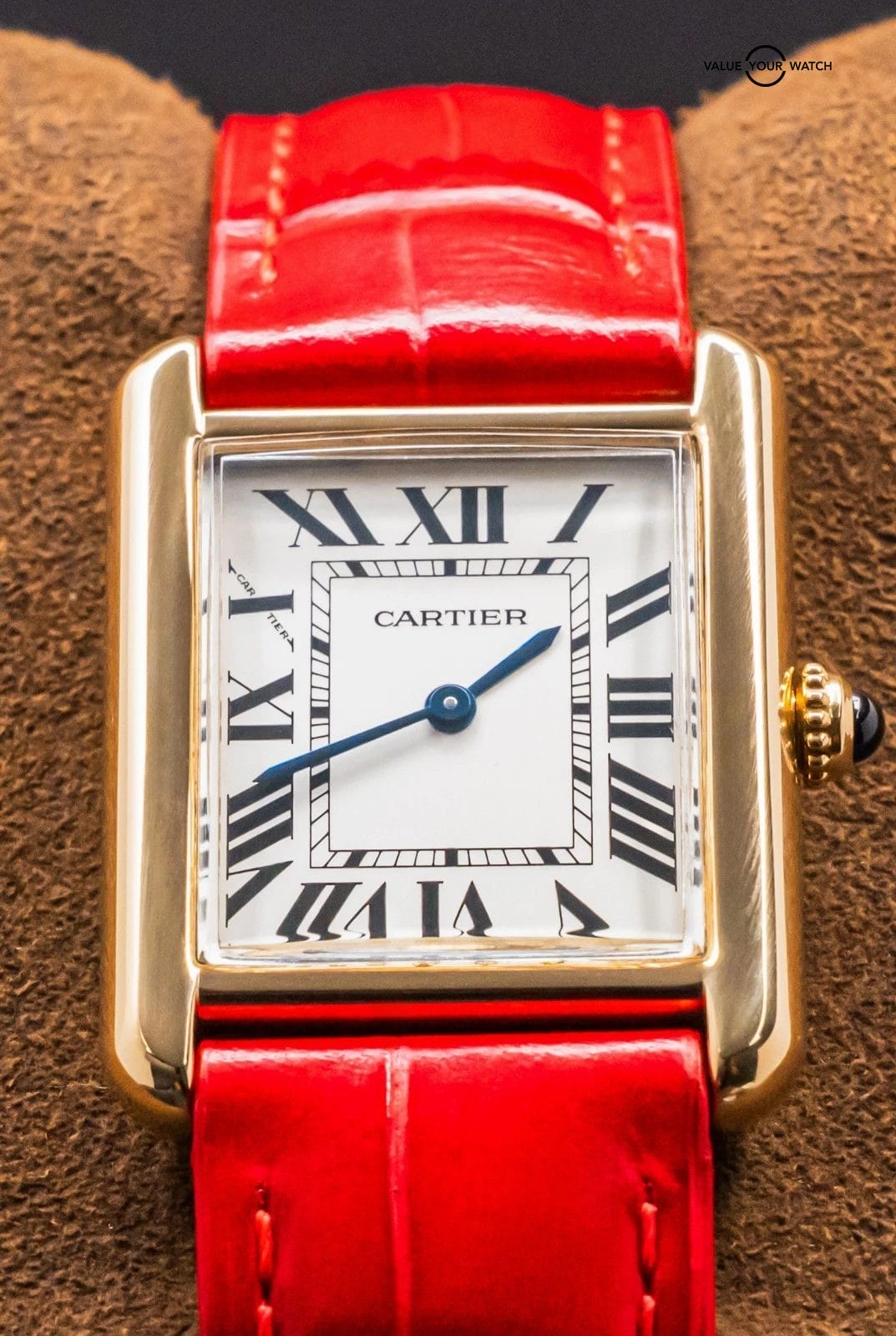 Cartier Tank Solo Small Model Yellow Gold Ladies 31mm Silver Dial Steel W1018755 - Image 6