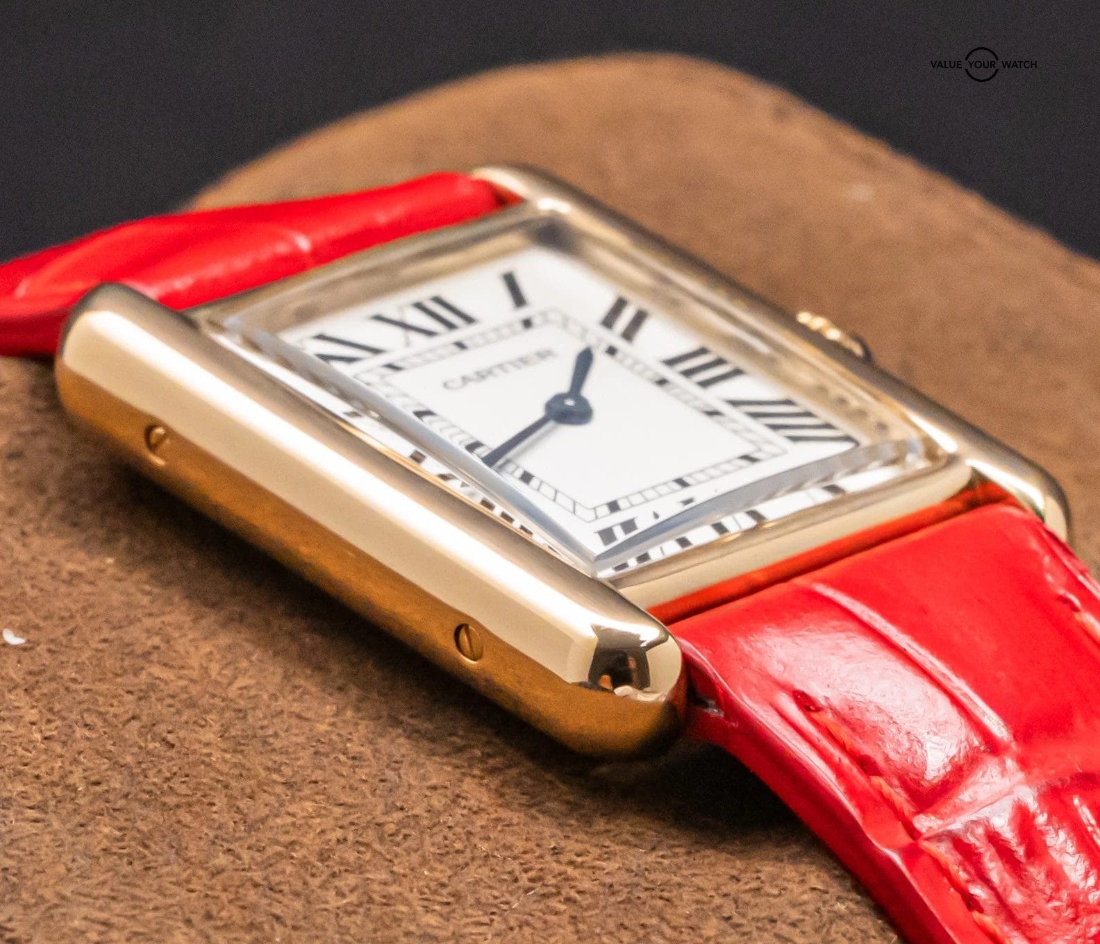 Cartier Tank Solo Small Model Yellow Gold Ladies 31mm Silver Dial Steel W1018755 - Image 7