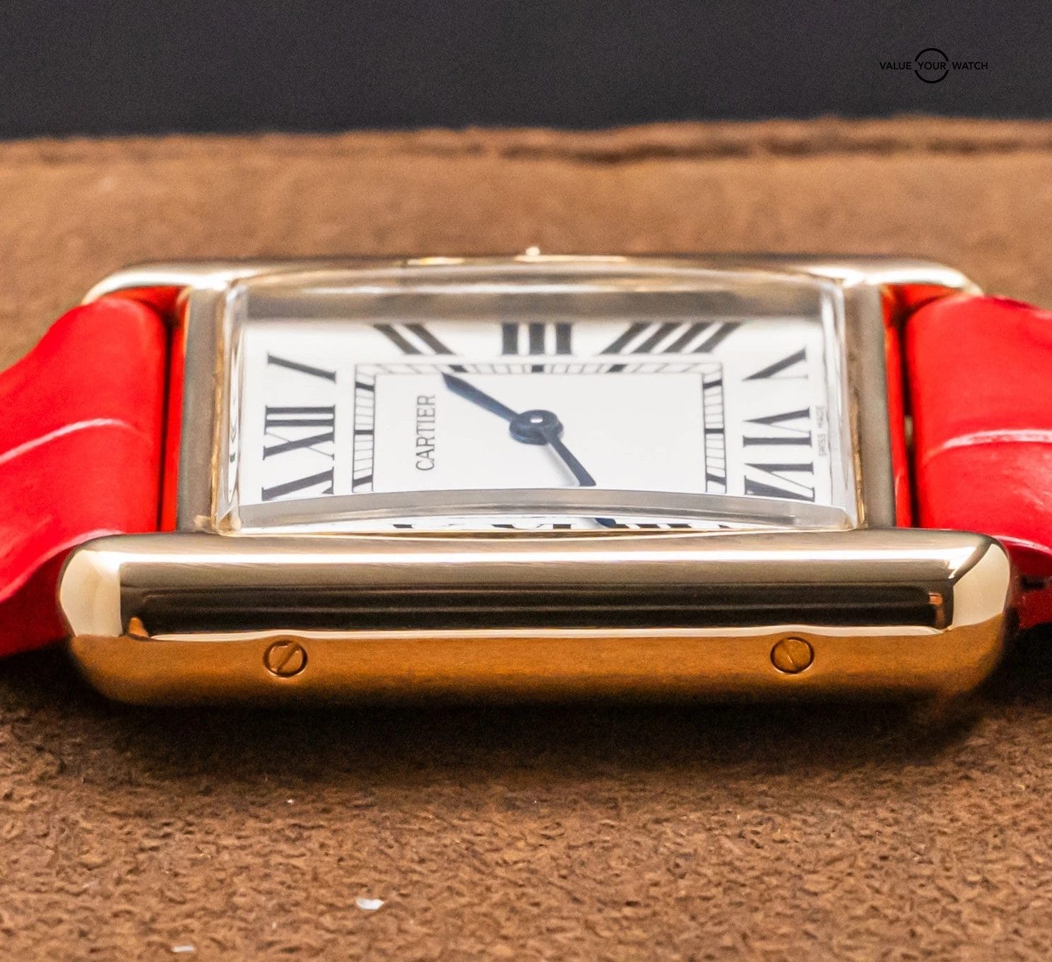 Cartier Tank Solo Small Model Yellow Gold Ladies 31mm Silver Dial Steel W1018755 - Image 8