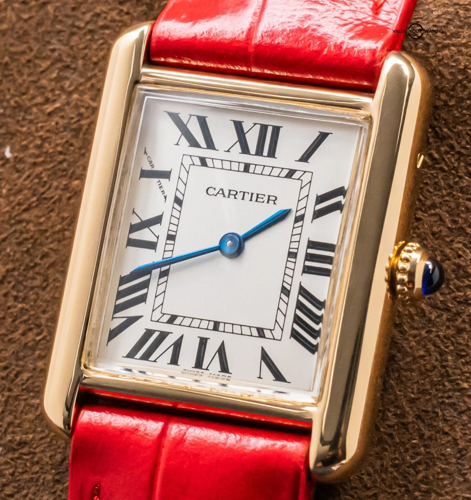 Cartier Tank Solo Small Model Yellow Gold Ladies 31mm Silver Dial Steel W1018755 - Image 12