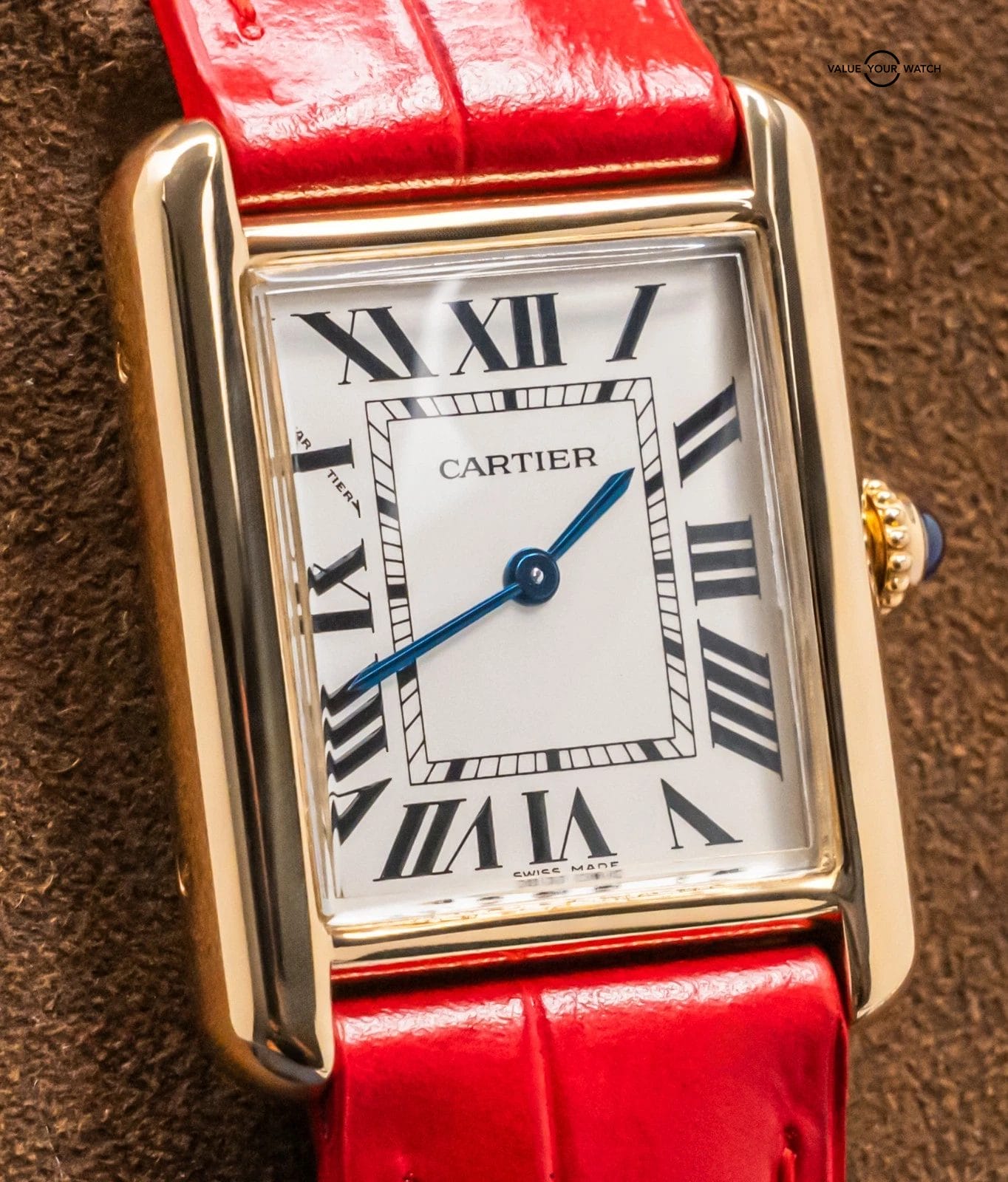 Cartier Tank Solo Small Model Yellow Gold Ladies 31mm Silver Dial Steel W1018755 - Image 13