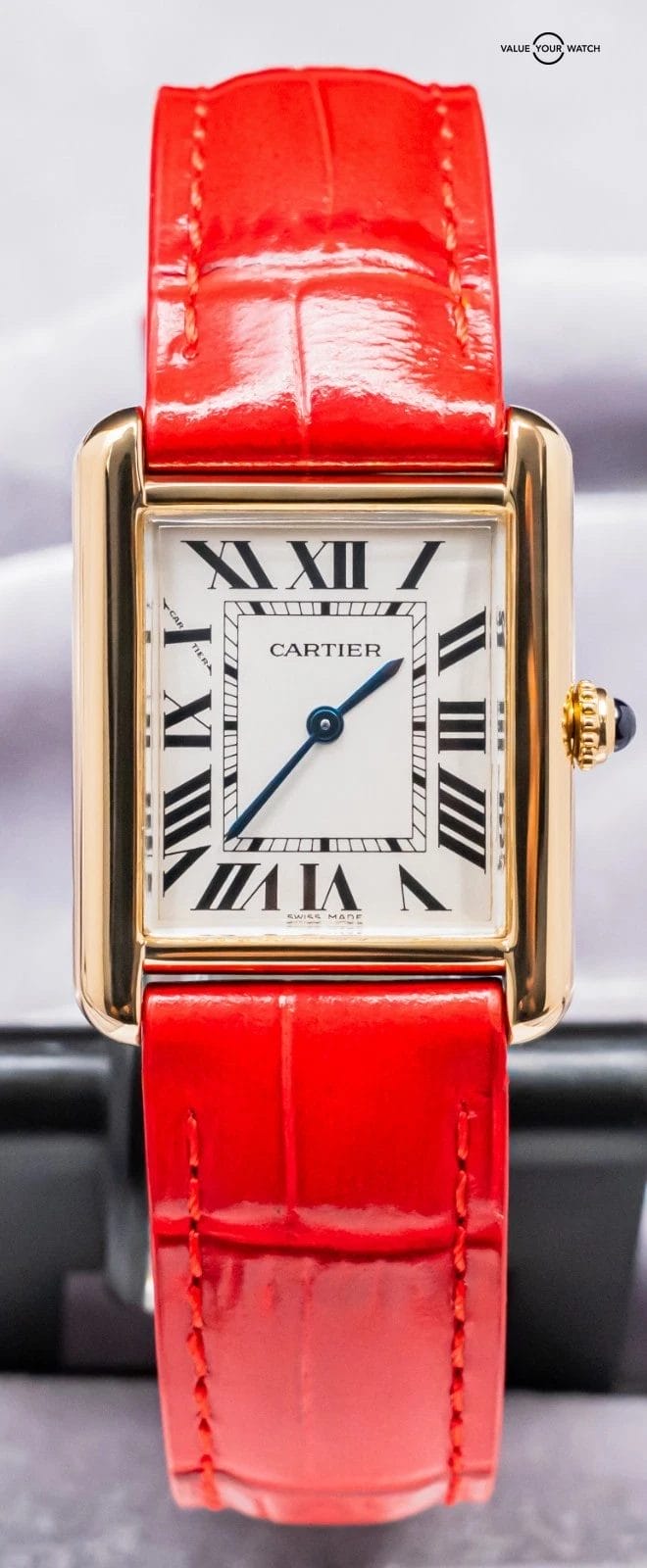 Cartier Tank Solo Small Model Yellow Gold Ladies 31mm Silver Dial Steel W1018755 - Image 15