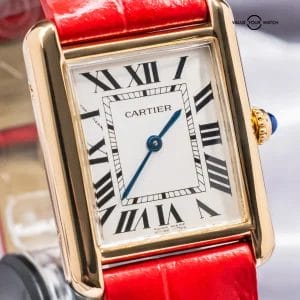 Cartier Tank Solo Small Model Yellow Gold Ladies 31mm Silver Dial Steel W1018755