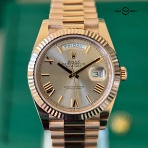 2025 UNWORN Rolex Day Date 40mm Rose Gold w/ Sundust Dial – Collectors Full Set