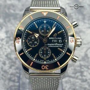 Breitling Superocean Heritage Chronograph 44 Black Gold U13313+ Extra OEM Strap!