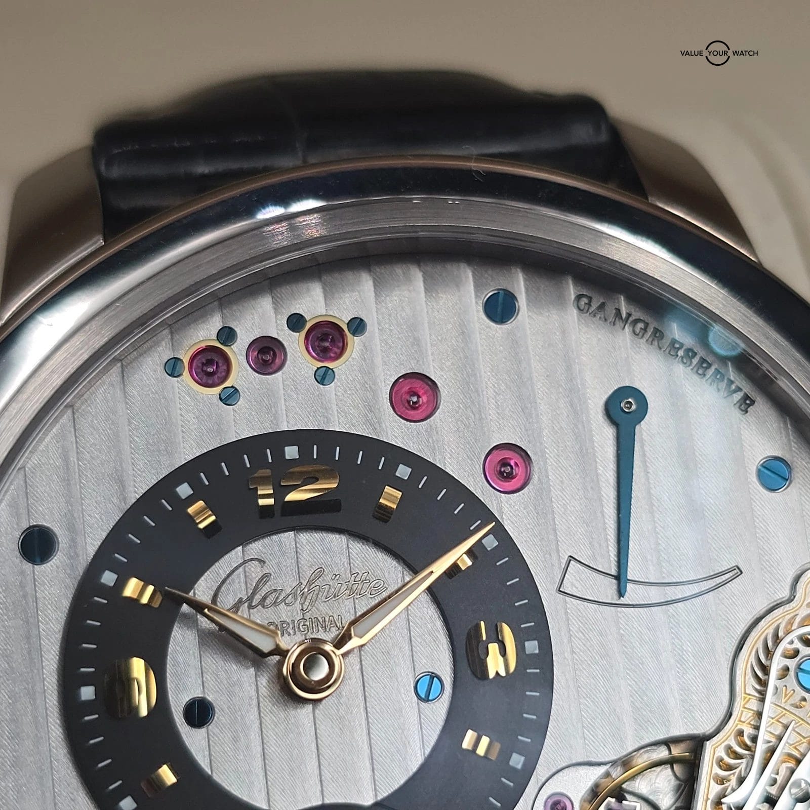 Glashutte Original PanoInverse XL 42mm in 18k White Gold, Full set 2008! - Image 8