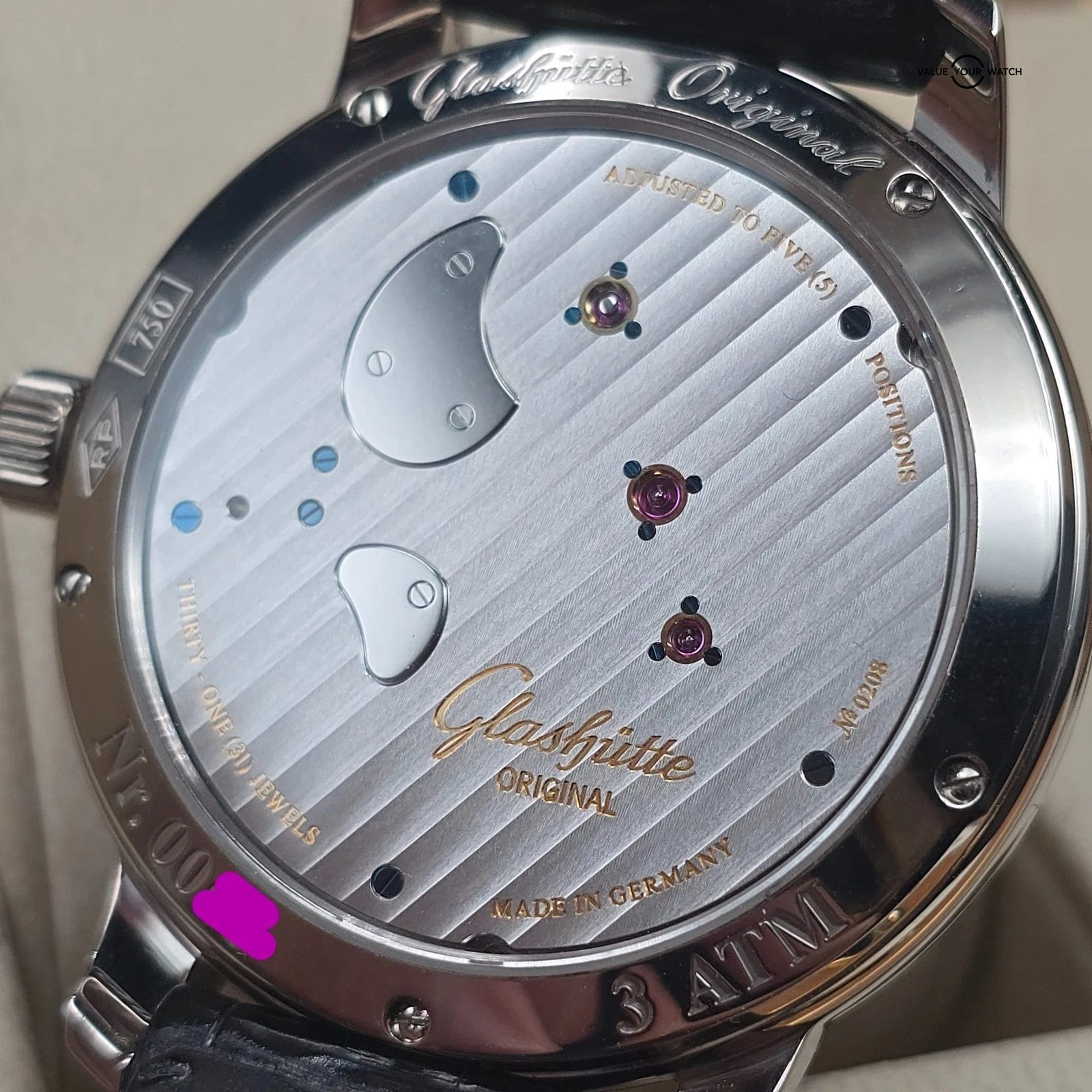 Glashutte Original PanoInverse XL 42mm in 18k White Gold, Full set 2008! - Image 12