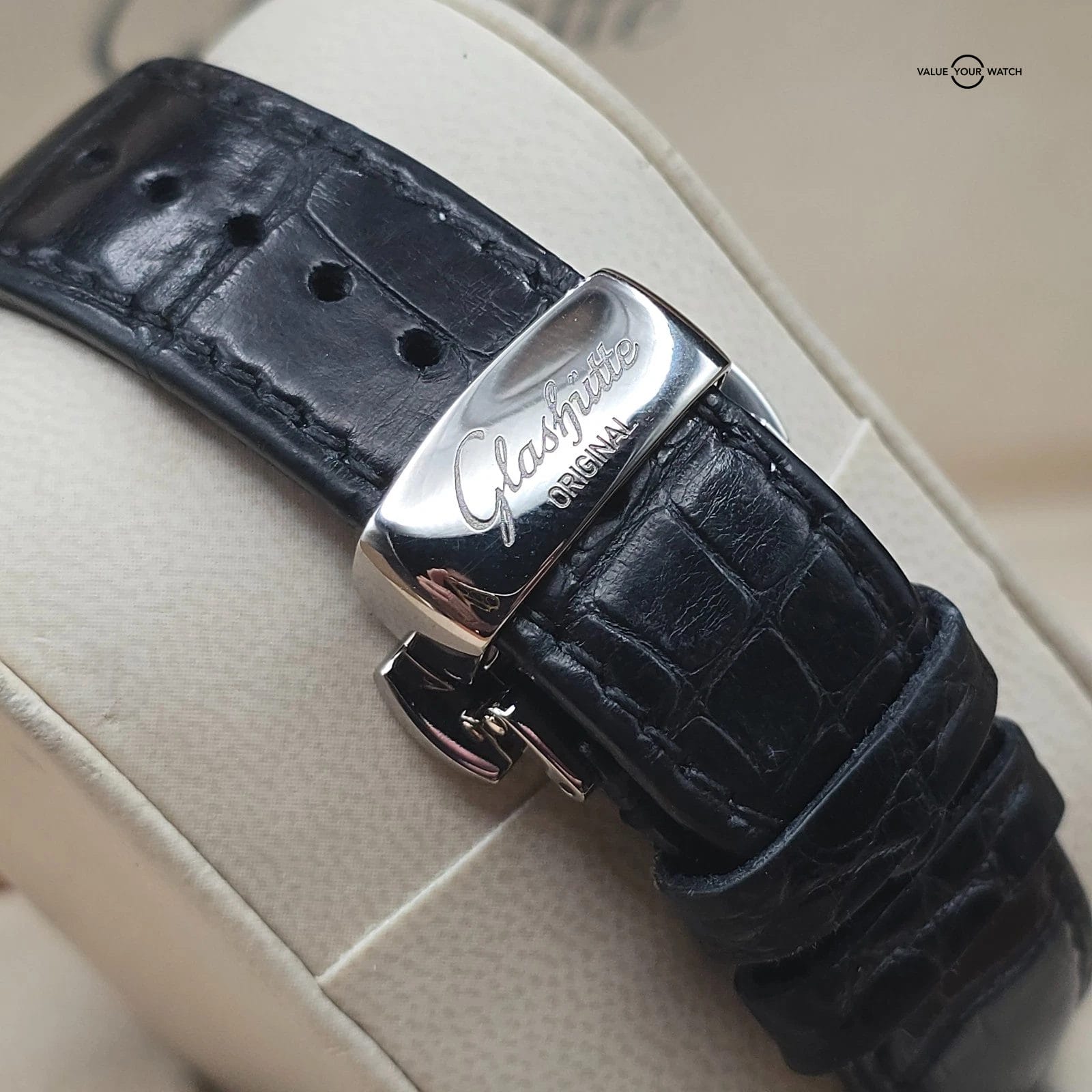 Glashutte Original PanoInverse XL 42mm in 18k White Gold, Full set 2008! - Image 13