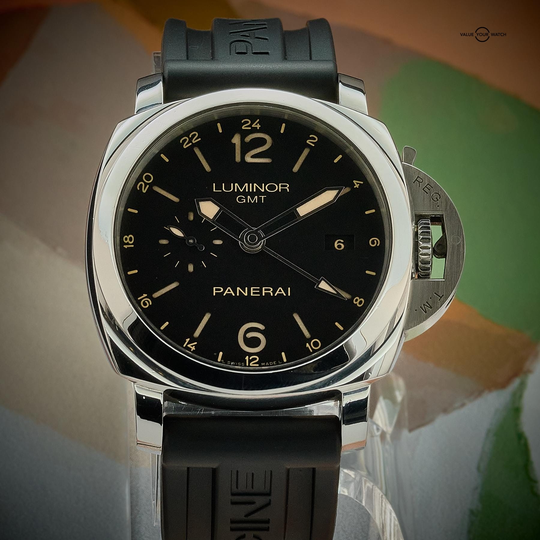 Panerai Luminor 1950 GMT 44mm Steel PAM00531 with Box & Papers