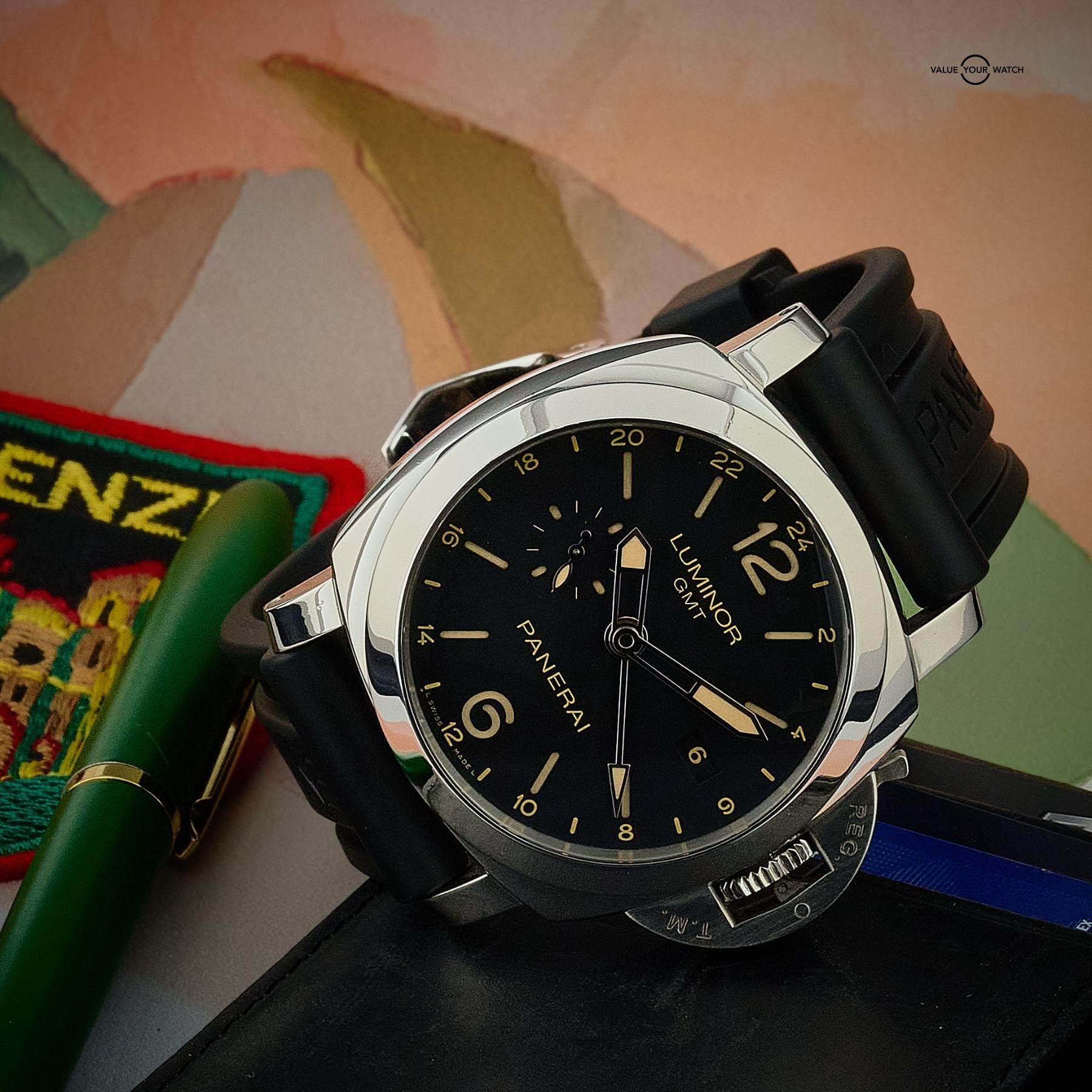 Panerai Luminor 1950 GMT 44mm Steel PAM00531 with Box & Papers - Image 2