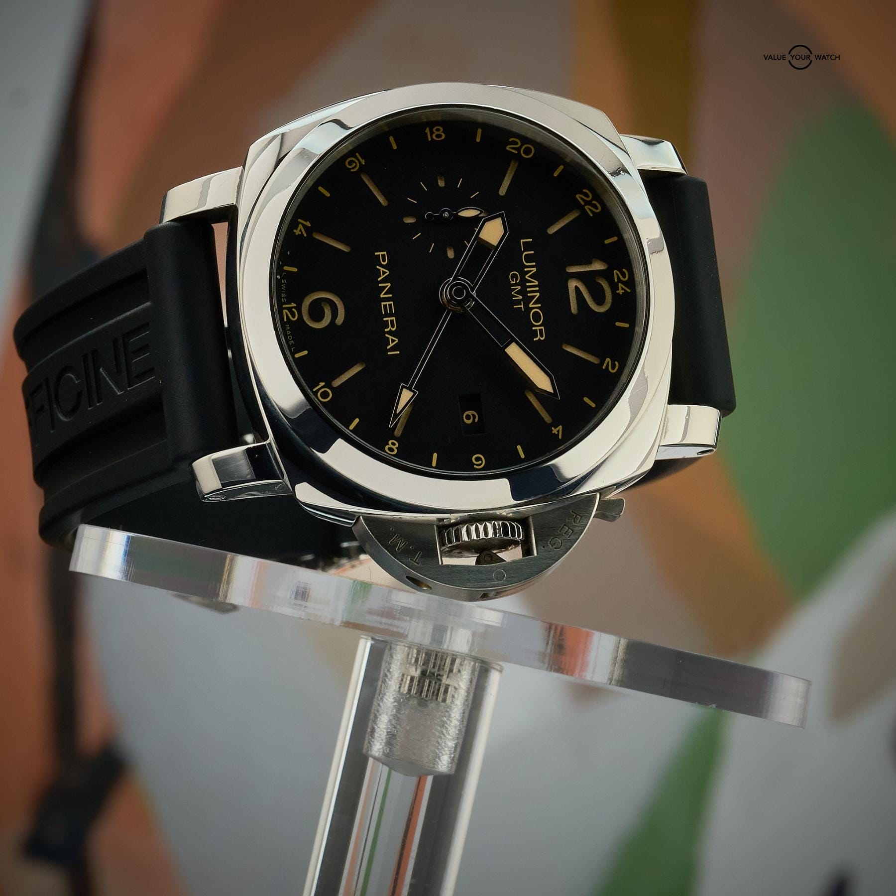 Panerai Luminor 1950 GMT 44mm Steel PAM00531 with Box & Papers - Image 12