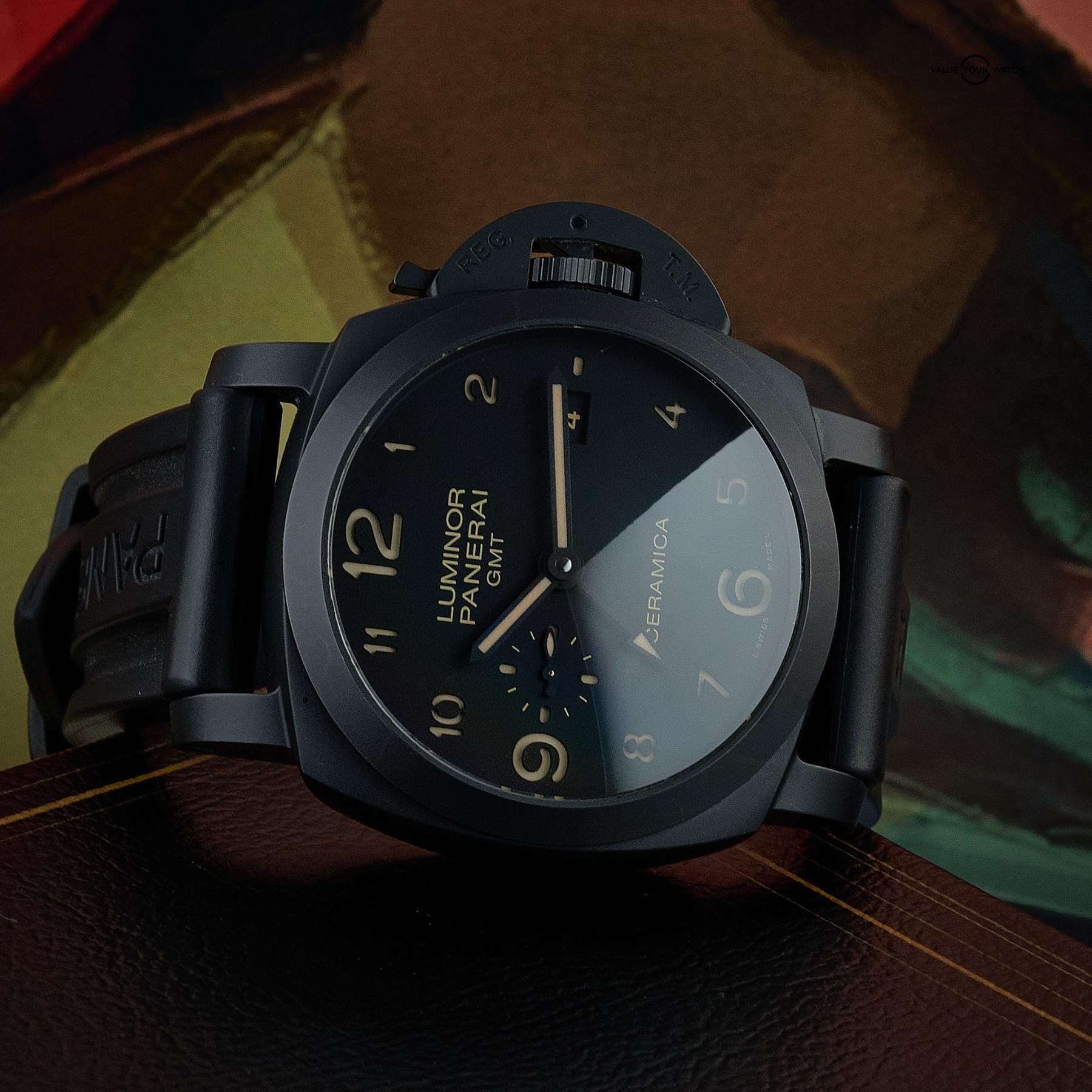 Panerai Luminor 1950 GMT 44mm Ceramica PAM00441 with Box & Papers - Image 2