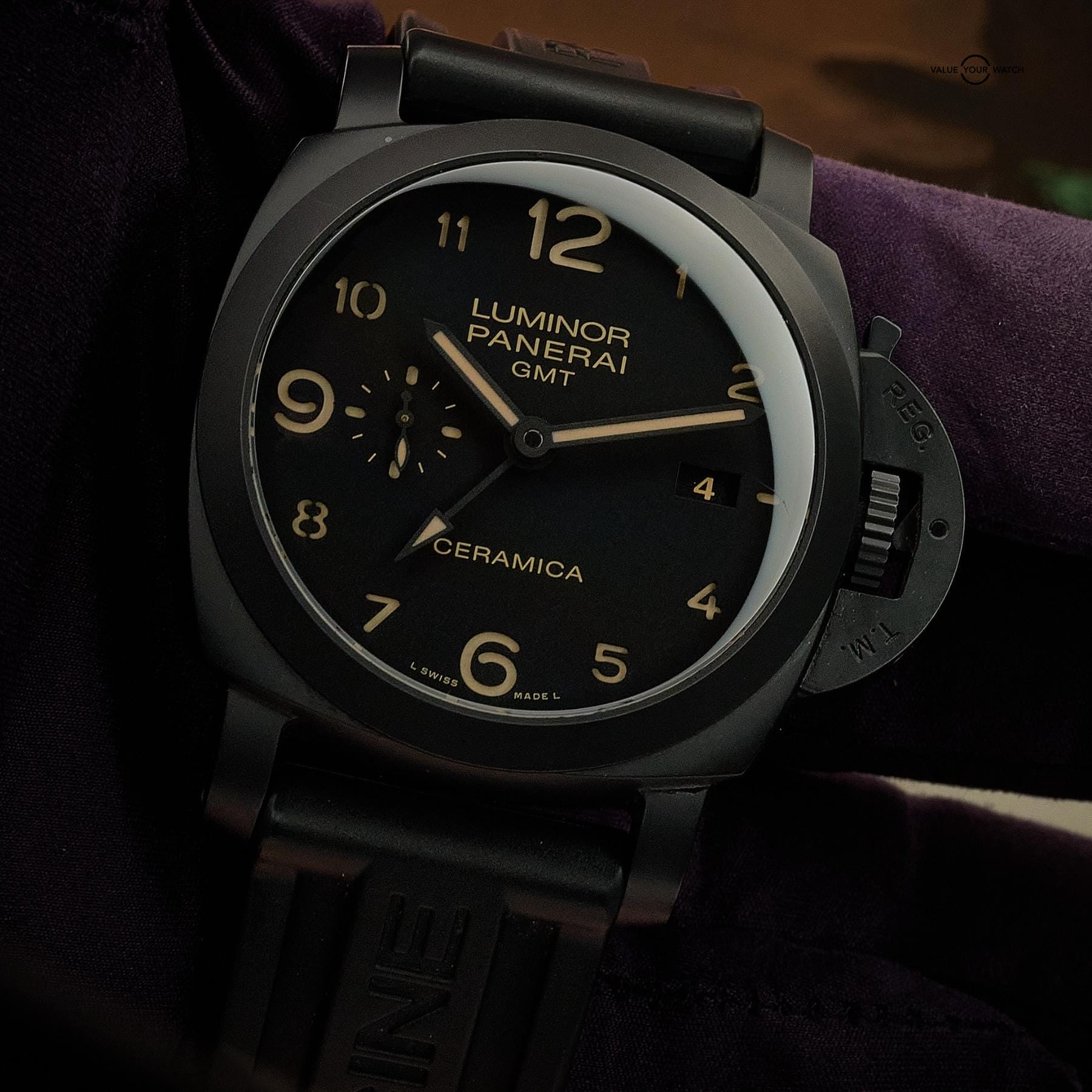 Panerai Luminor 1950 GMT 44mm Ceramica PAM00441 with Box & Papers - Image 10