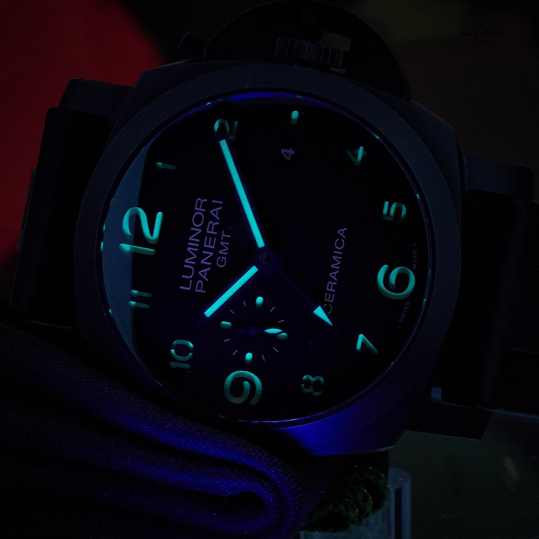 Panerai Luminor 1950 GMT 44mm Ceramica PAM00441 with Box & Papers - Image 3