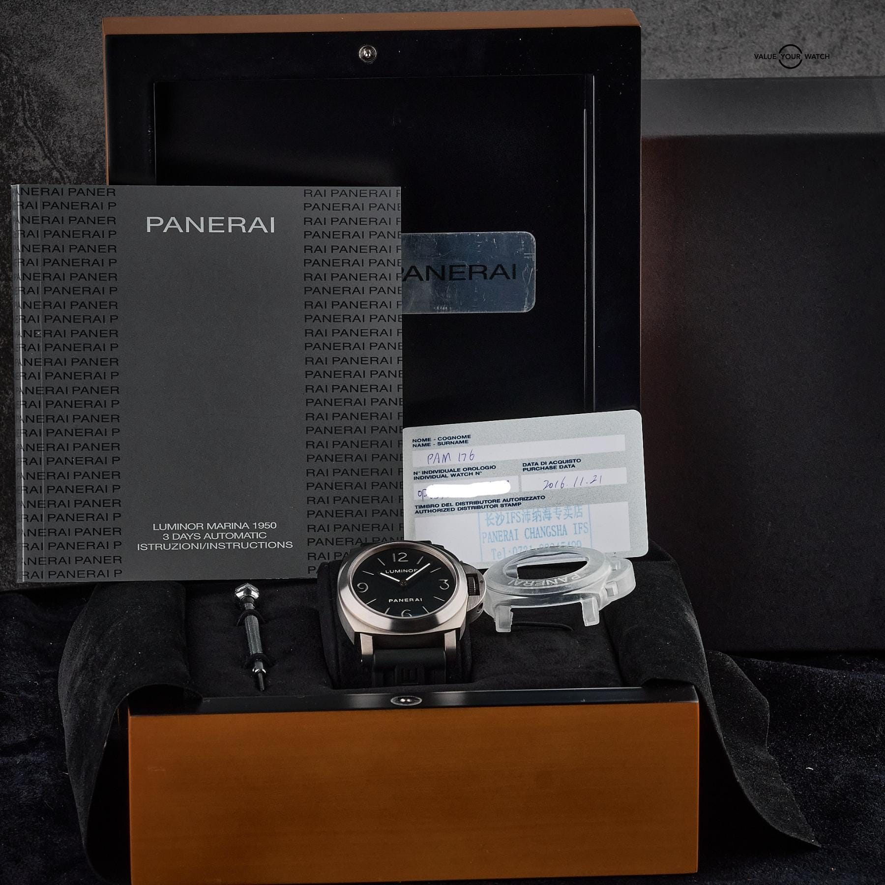 Panerai Luminor Base 44mm Titanium PAM00176 with Box & Papers - Image 2
