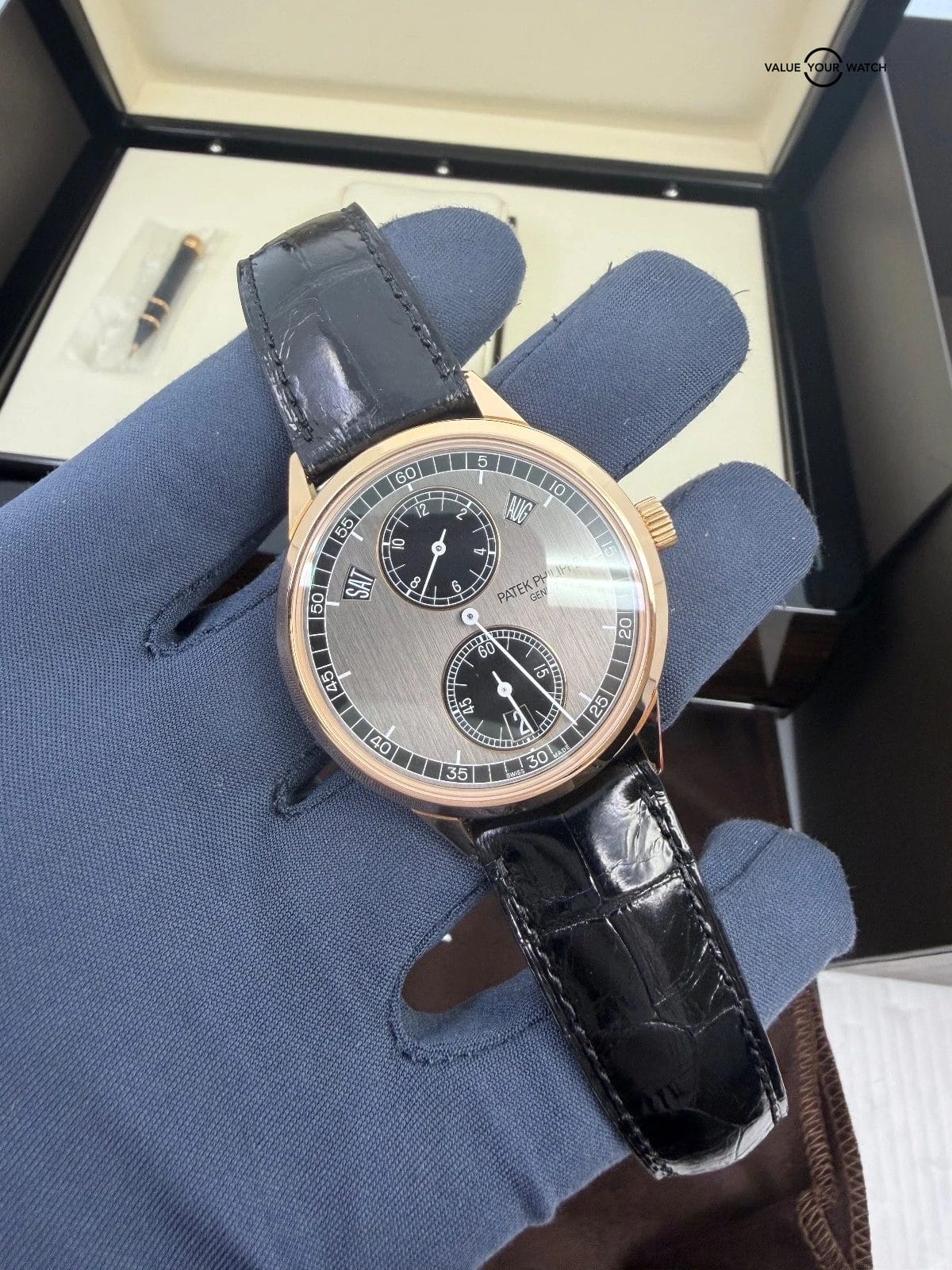 MINT Patek Philippe Annual Calendar Regulator 5235/50R-001 Black Dial Rose Gold