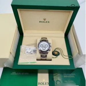 2021 SIZED UNWORN Panda White Dial Both Tags Box Papers CERAMIC Bezel Daytona