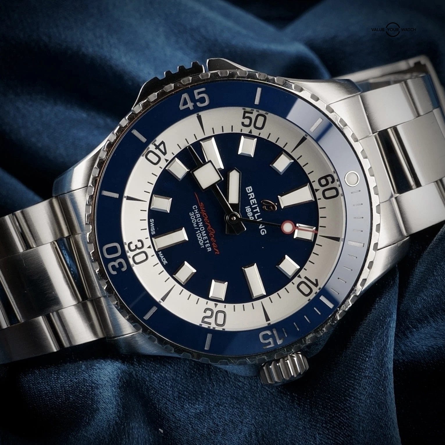 Breitling SuperOcean A17378 Blue Dial 46mm, Steel Bracelet, Warranty - Full Set - Image 13