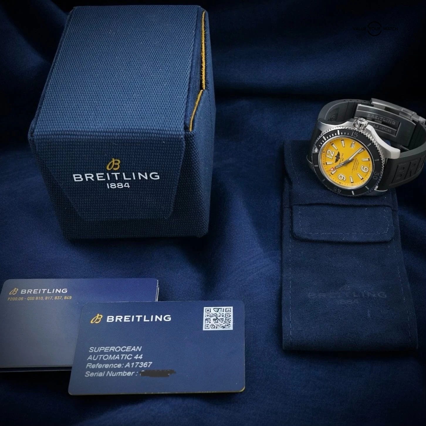 2021 Breitling Superocean A13767 - 44mm, Yellow Dial, Full Set, Extra Strap MINT - Image 5