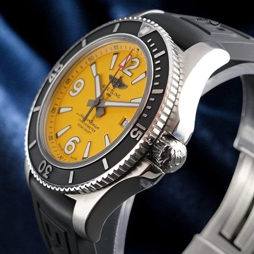 2021 Breitling Superocean A13767 - 44mm, Yellow Dial, Full Set, Extra Strap MINT - Image 7