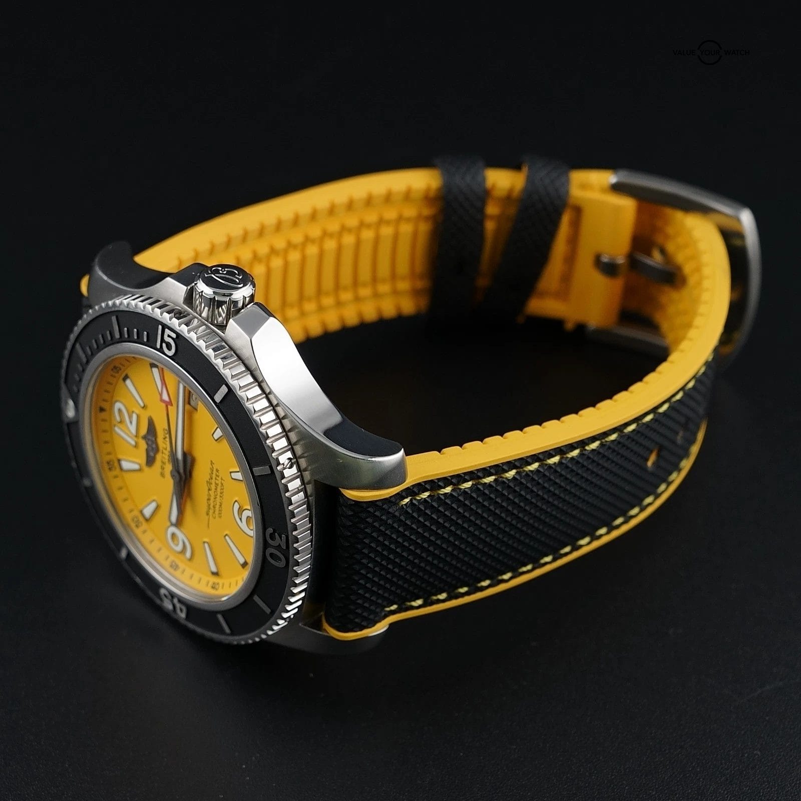 2021 Breitling Superocean A13767 - 44mm, Yellow Dial, Full Set, Extra Strap MINT - Image 8