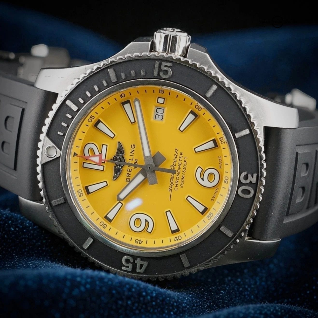 2021 Breitling Superocean A13767 - 44mm, Yellow Dial, Full Set, Extra Strap MINT - Image 16