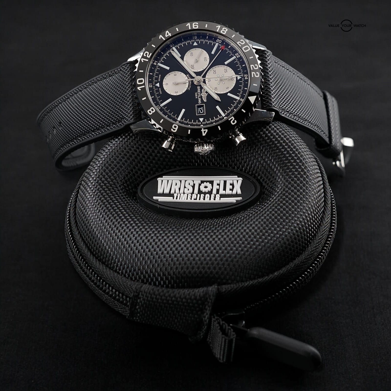 Breitling Chronoliner Y24310 GMT Chronograph Reverse Panda Pilot Watch 46mm - Extra Strap - Image 9