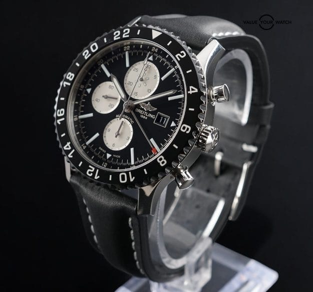 Breitling Chronoliner Y24310 GMT Chronograph Reverse Panda Pilot Watch 46mm - Extra Strap