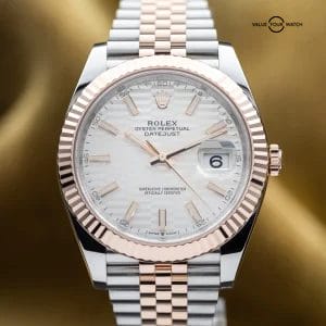 2023 Rolex Datejust 41mm Oystersteel Everose Gold White Dial 126331 – Full Set