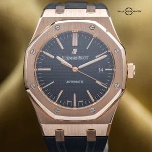 Audemars Piguet Royal Oak Selfwinding 41mm AP 15400OR Rose Gold Black Dial