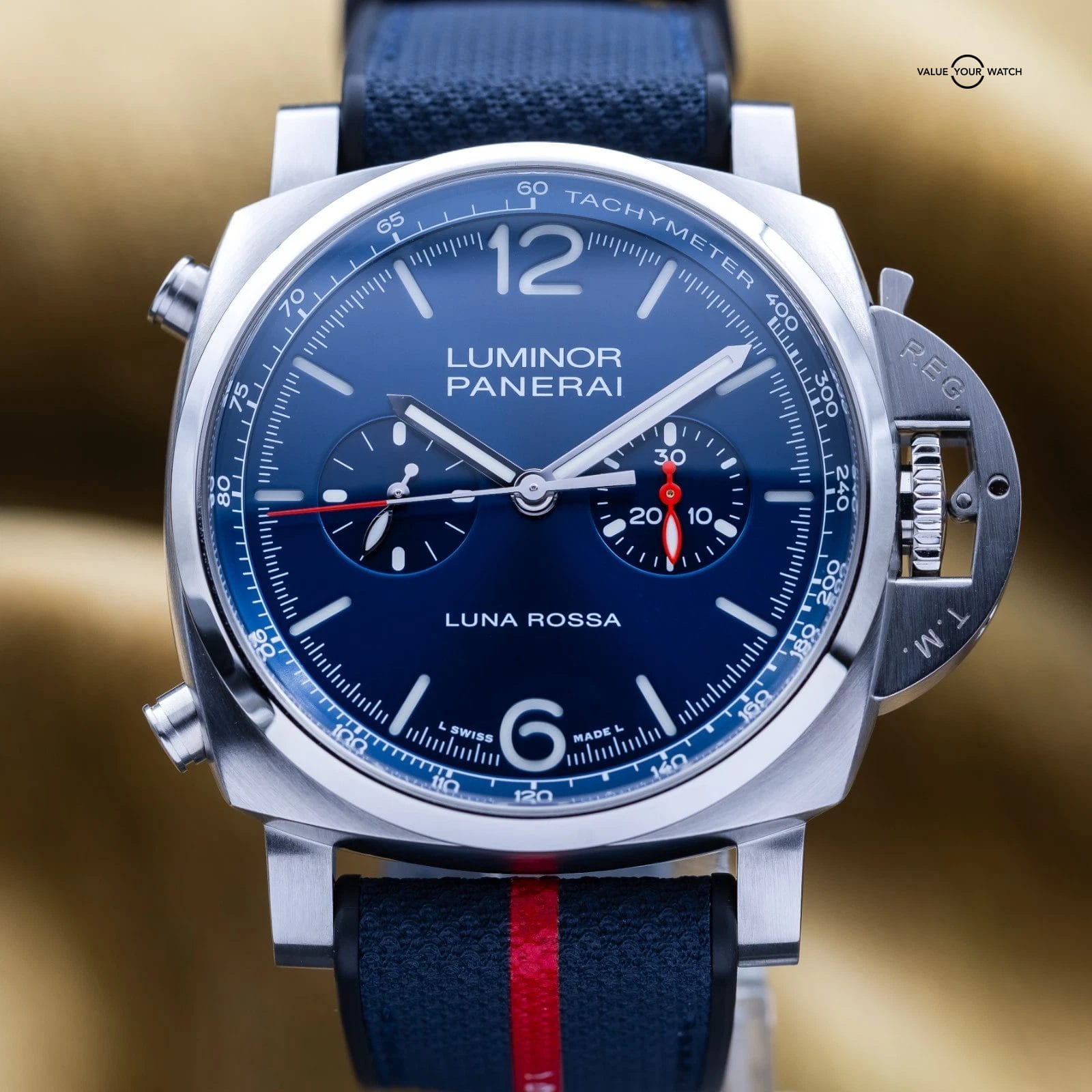 Panerai Luminor Chronograph Luna Rossa 44mm Steel - PAM01303 PAM 1303 Full Set - Image 2