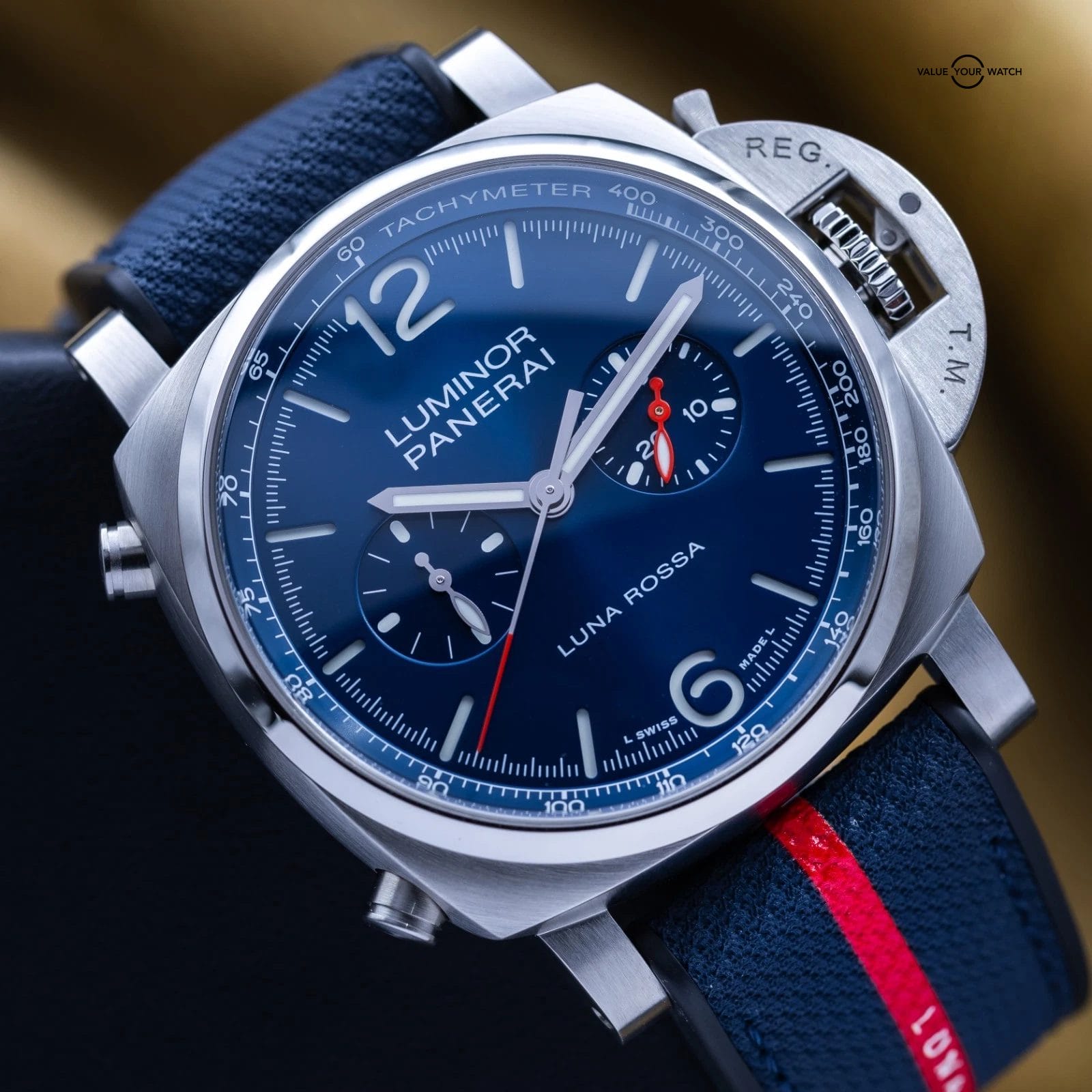 Panerai Luminor Chronograph Luna Rossa 44mm Steel - PAM01303 PAM 1303 Full Set - Image 3