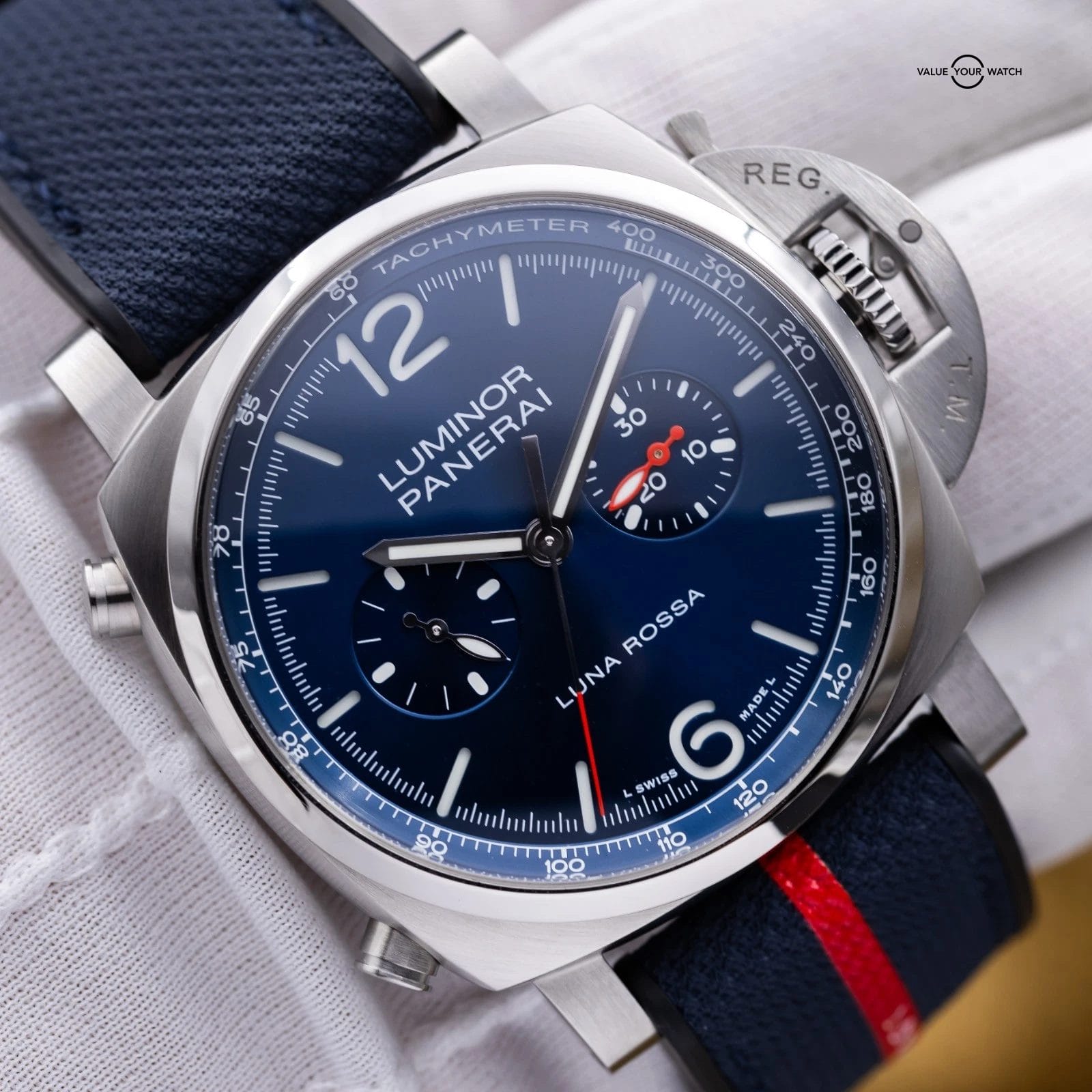 Panerai Luminor Chronograph Luna Rossa 44mm Steel - PAM01303 PAM 1303 Full Set - Image 4