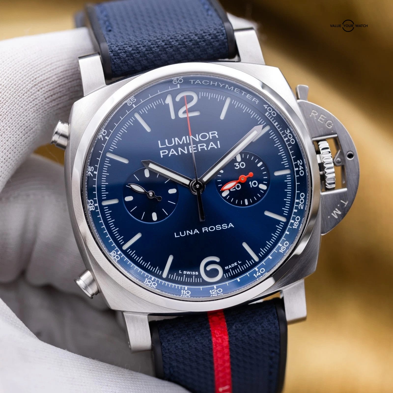 Panerai Luminor Chronograph Luna Rossa 44mm Steel - PAM01303 PAM 1303 Full Set