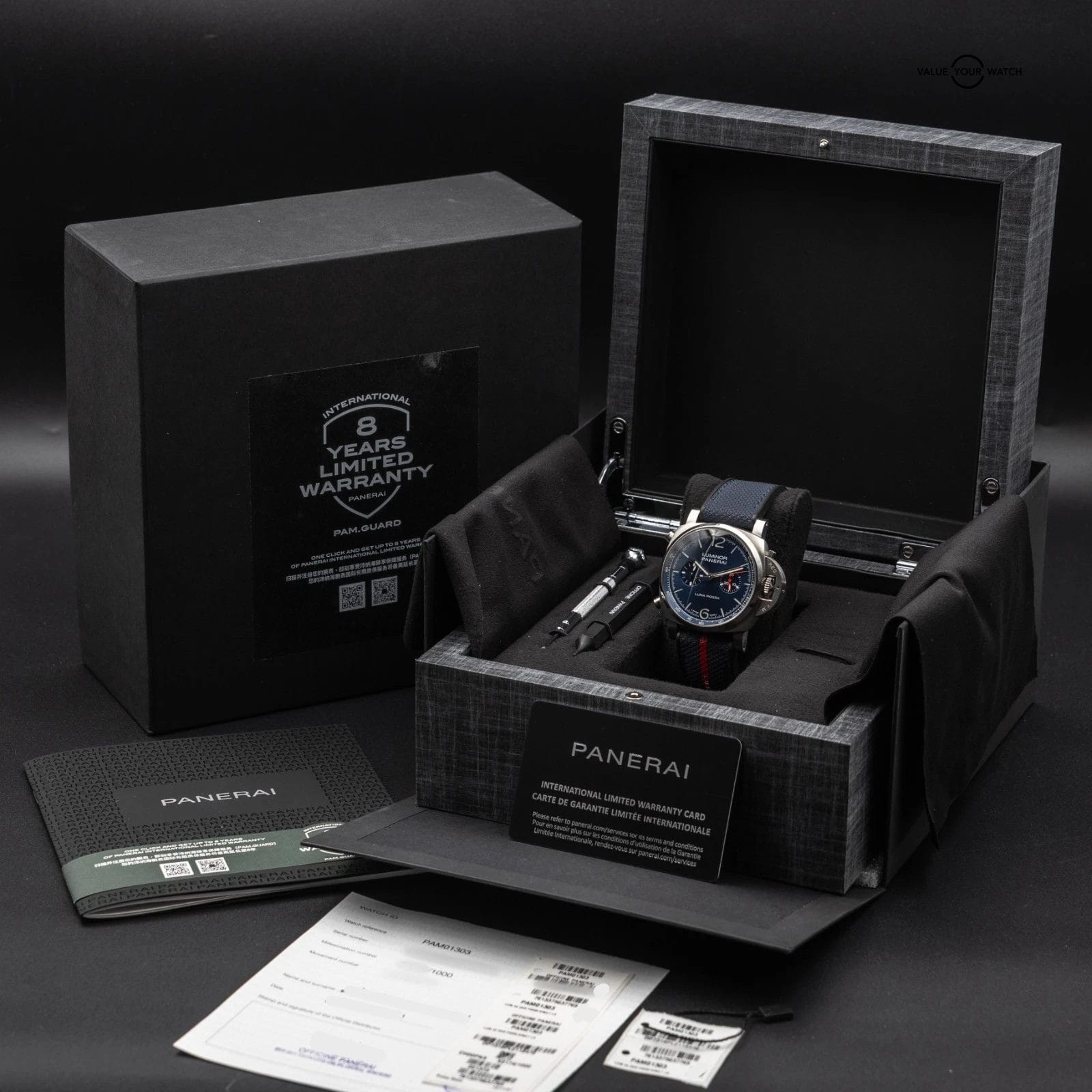 Panerai Luminor Chronograph Luna Rossa 44mm Steel - PAM01303 PAM 1303 Full Set - Image 11