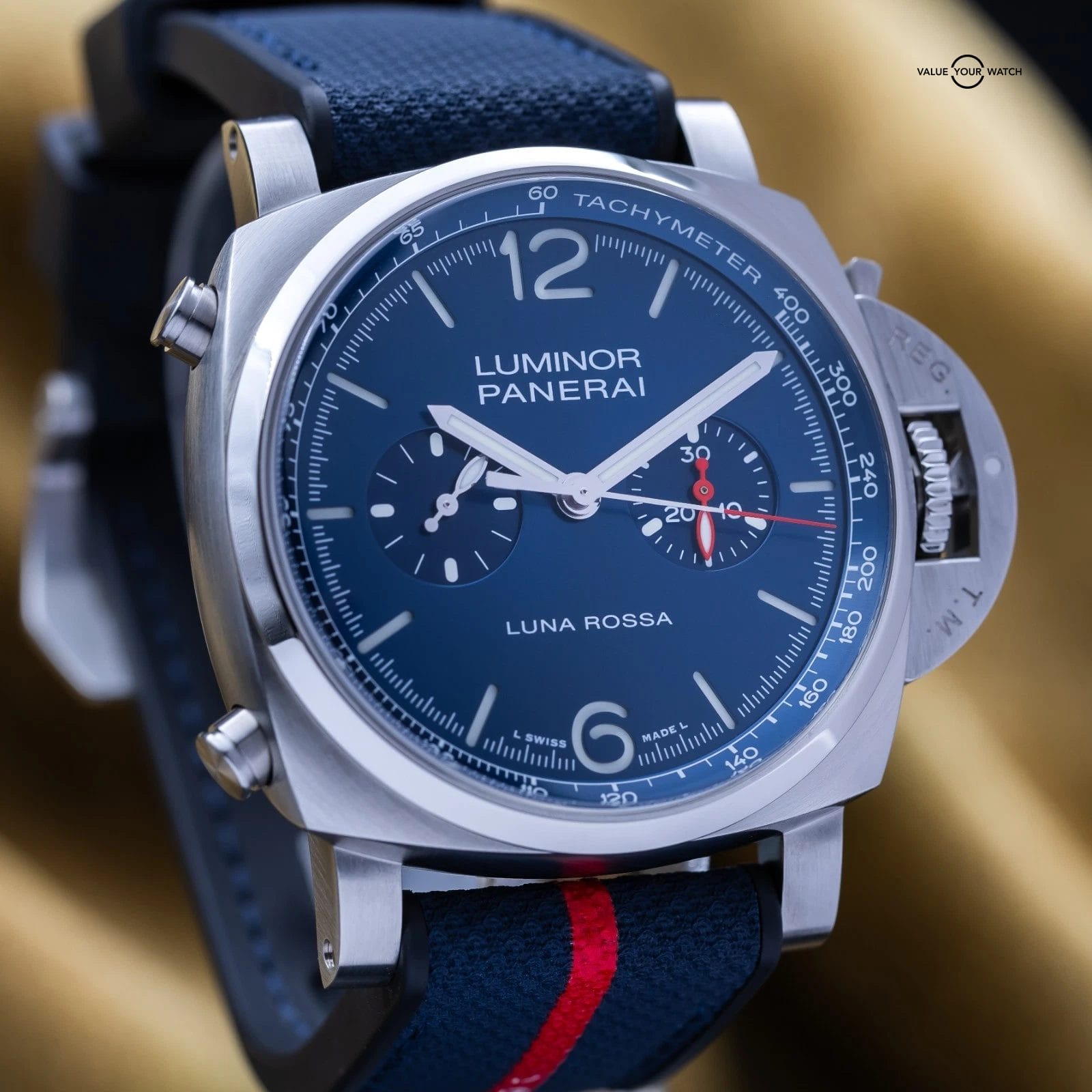 Panerai Luminor Chronograph Luna Rossa 44mm Steel - PAM01303 PAM 1303 Full Set - Image 16
