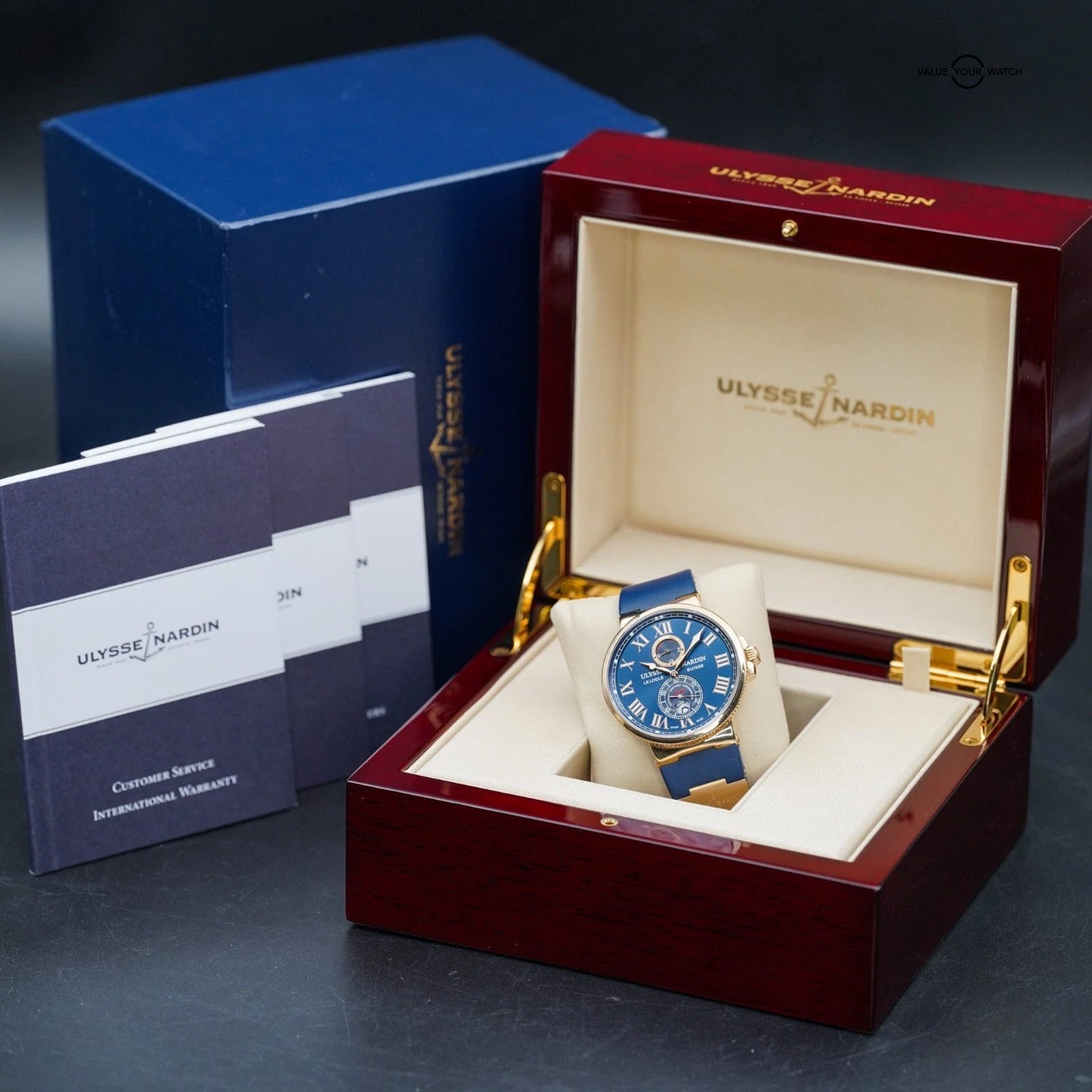 Ulysse Nardin Maxi Marine Chronometer Rose Gold 43mm 266-67-3/43 + Appraisal - Image 3