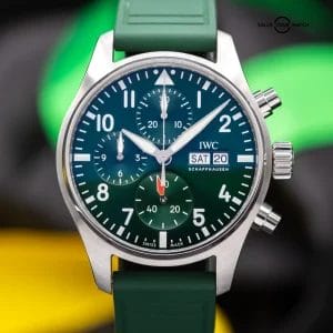 IWC Pilot Chronograph – 41mm Stainless Steel Green Dial Men’s Watch-IW388103