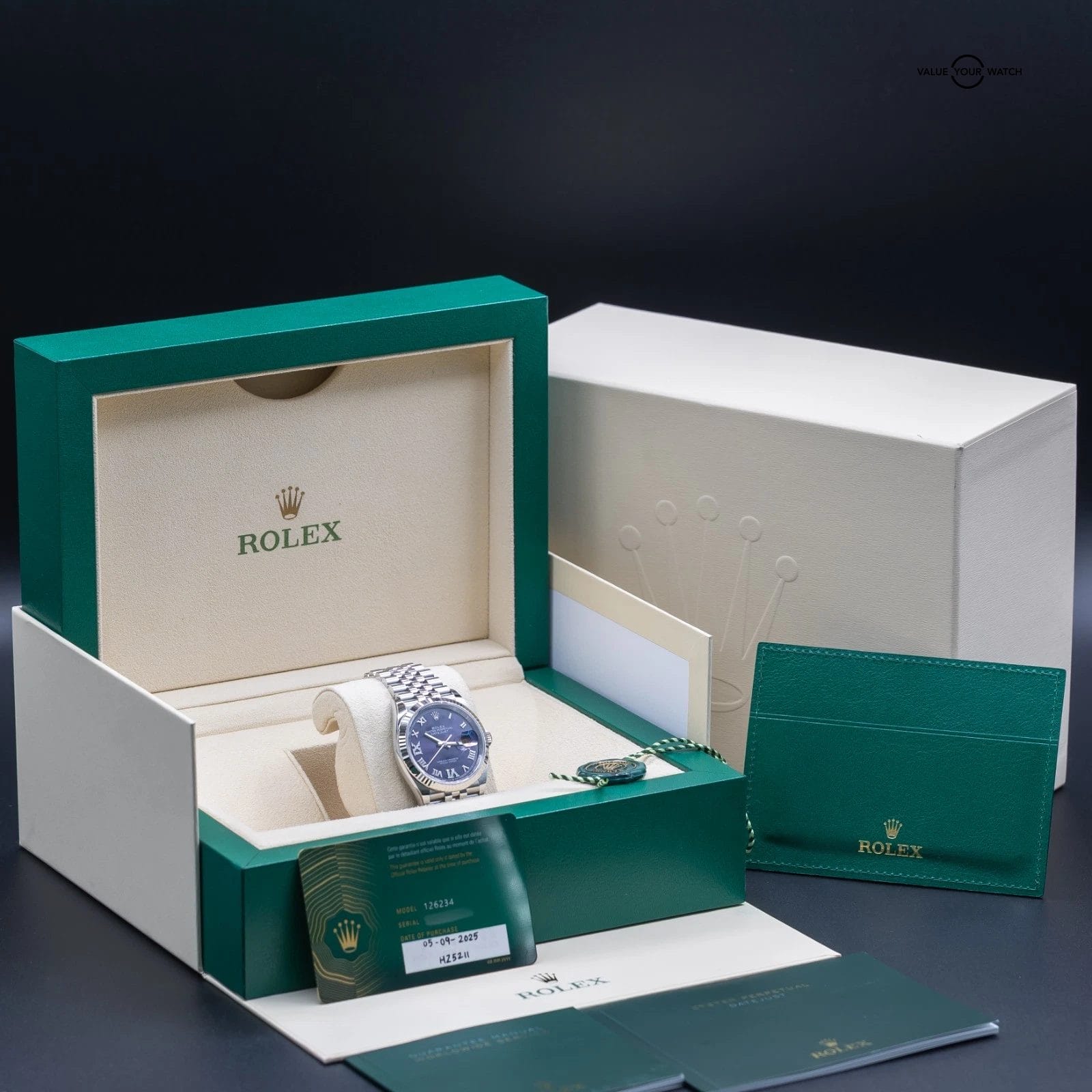 2025 Rolex Datejust 36mm Purple Dial w/Diamonds Jubilee Watch 126234-0021 - Image 2