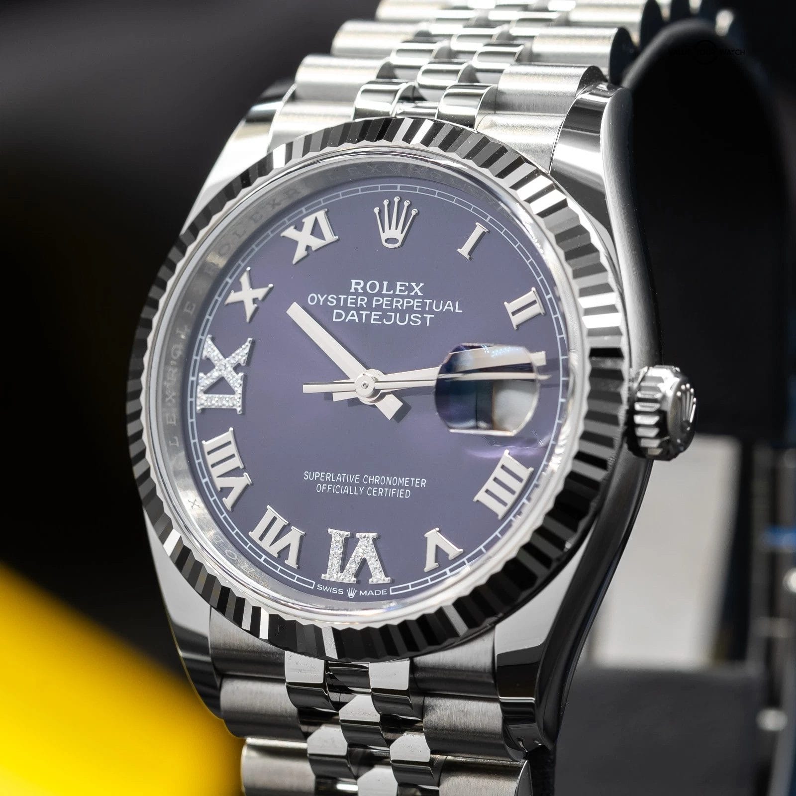 2025 Rolex Datejust 36mm Purple Dial w/Diamonds Jubilee Watch 126234-0021 - Image 5