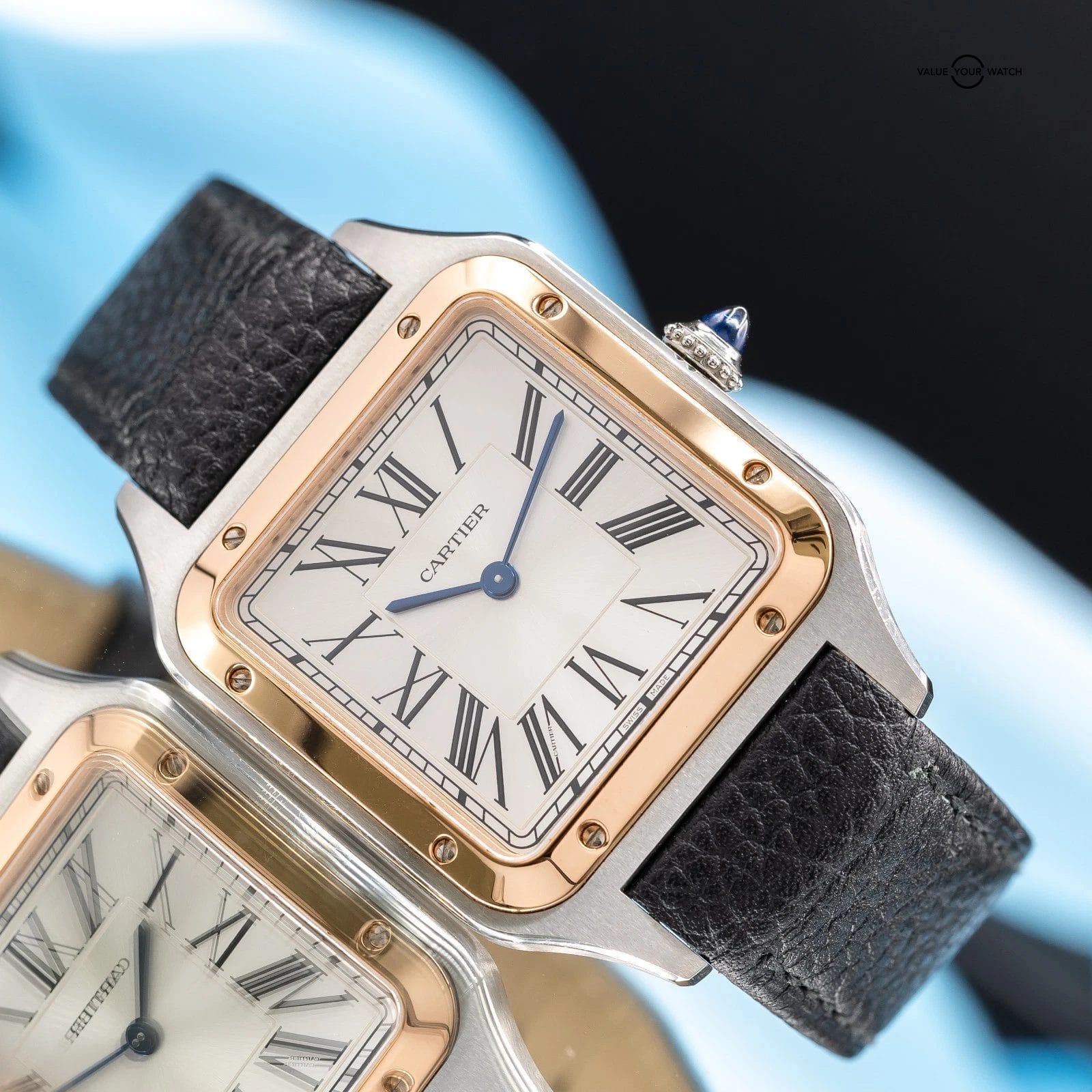 Cartier Santos Dumont Rose Gold 31mm Silver Dial W2SA0019 - Image 9