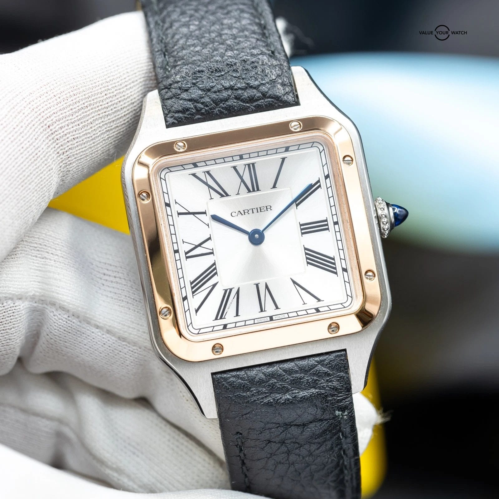 Cartier Santos Dumont Rose Gold 31mm Silver Dial W2SA0019 - Image 10